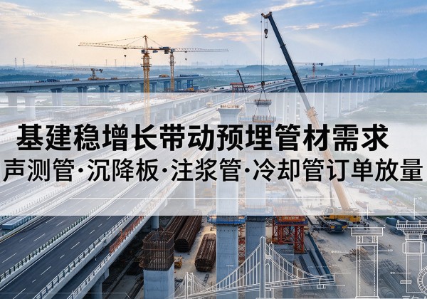 永兴基建稳增长带动预埋监测管材需求，声测管、沉降板、注浆管订单持续放量